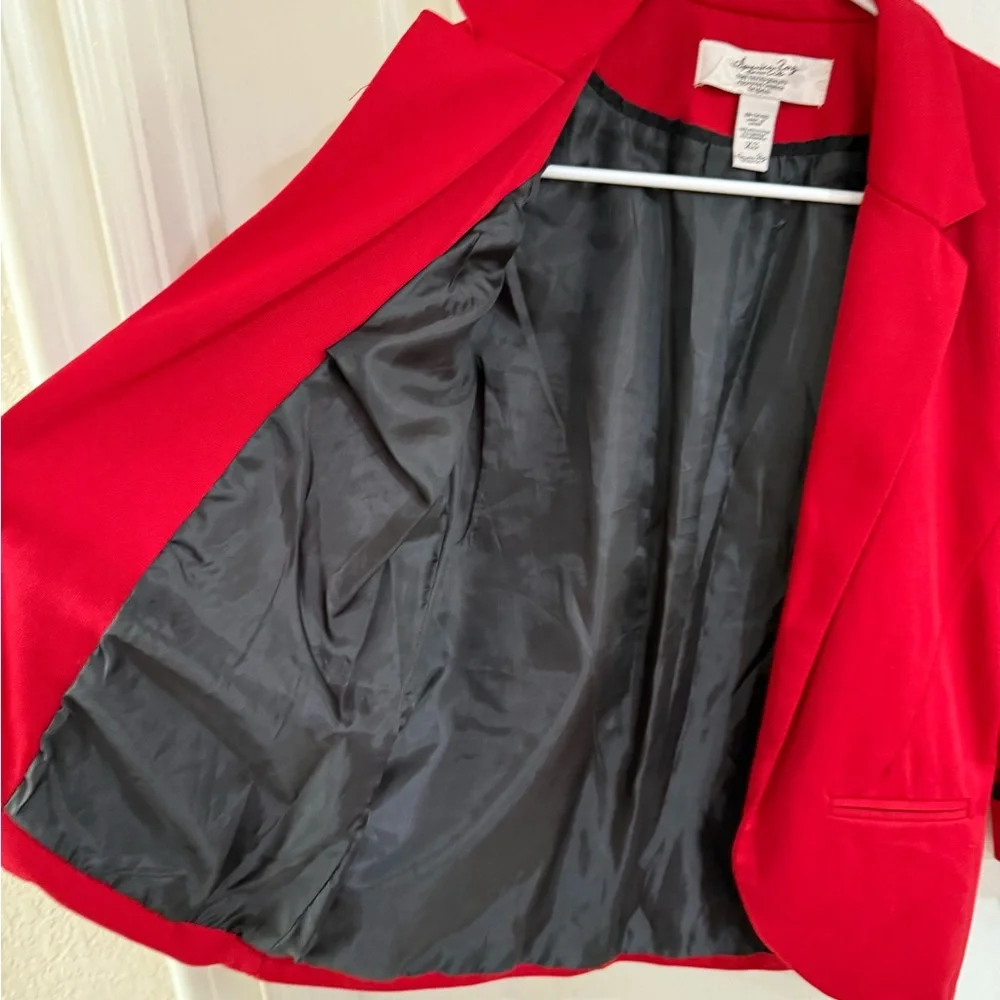 American Rag Red Blazer Classic Suit Jacket - Picture 4 of 5